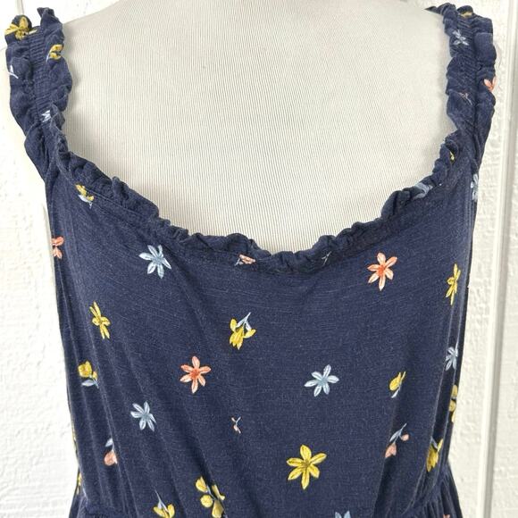 Torrid Super Soft Knits Babydoll Tank Top Sleeveless Women Floral Blue Size 1X - Picture 3 of 7